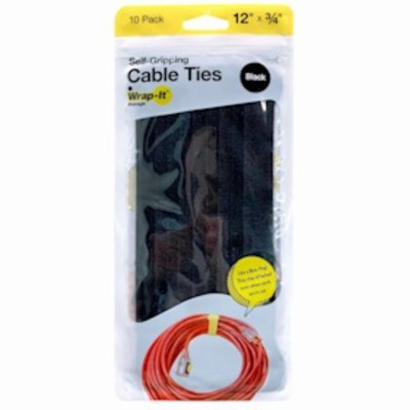 JJAAMM 10PK 12 BLK Cable Tie 410-12BL